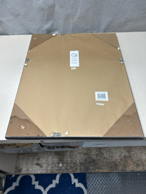 SILVER FRAMED MIRROR