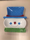 CERAMIC SNOWMAN HEAD DISH