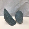 2 GREEN STONE BOOKENDS