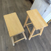2 24" UNFINISHED WOOD STOOLS