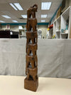 WOOD CARVED ELEPHANTS STACKED