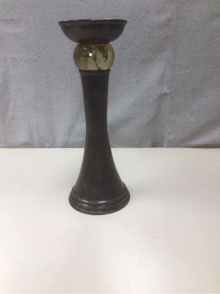 TALL BROWN CANDLE HOLDER