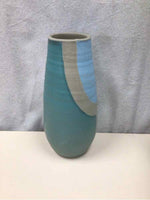 GREEN/BLUE/GRAY TALL VASE