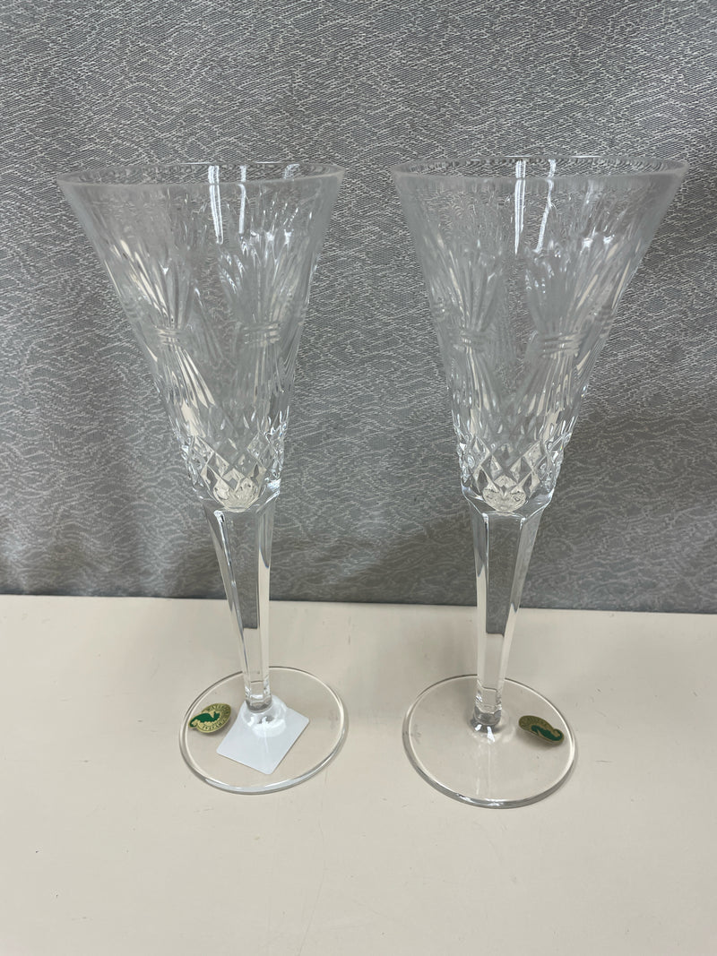 2 CRYSTAL WATERFORD GLASSES