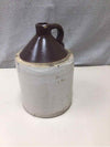 BROWN/CREAM CROCK W/HANDLE