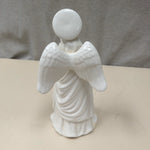 WHITE CERAMIC ANGEL STATUE