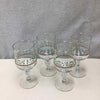 4 HOLLY THEME STEMWARE GLASSES