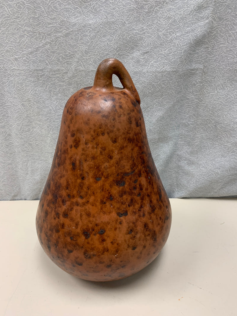 LARGE BROWN CERAMIC PEAR