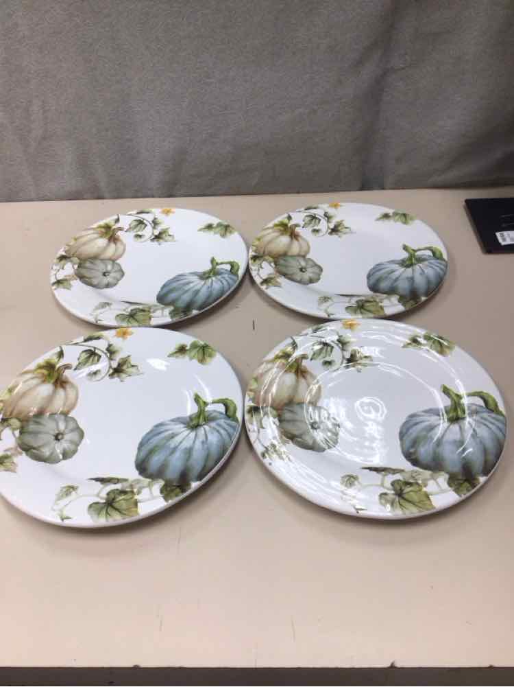 4 "AUTUMN BLISS" DINNER PLATES