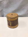 SMALL WOODEN POT W/LID