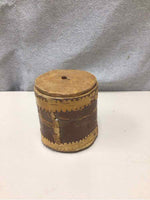 SMALL WOODEN POT W/LID