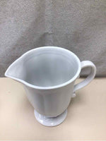 WHITE CERAMIC PITCHER