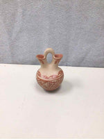 MINI LIGHT BROWN PAINTED POT