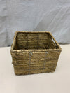 SQUARE TAN WOVEN BASKET