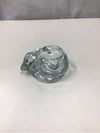 CLEAR GLASS CAT CANDLE HOLDER