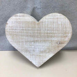 WHITE WOOD HEART