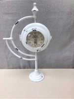 WHITE DISTRESSED LOOK CLOCK