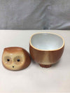 GLASS OWL COOKIE JAR