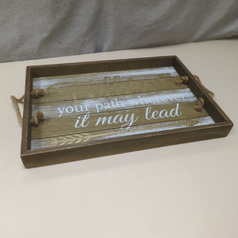 WOOD "FOLLOW" TRAY