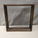 WOOD CHICKEN WIRE HANGING