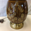 BROWN W/BRASS BASE LAMP