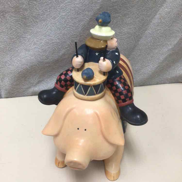 DRUMMER ON PIG W/FLAG