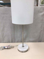 WHITE/STONE SILVER LAMP