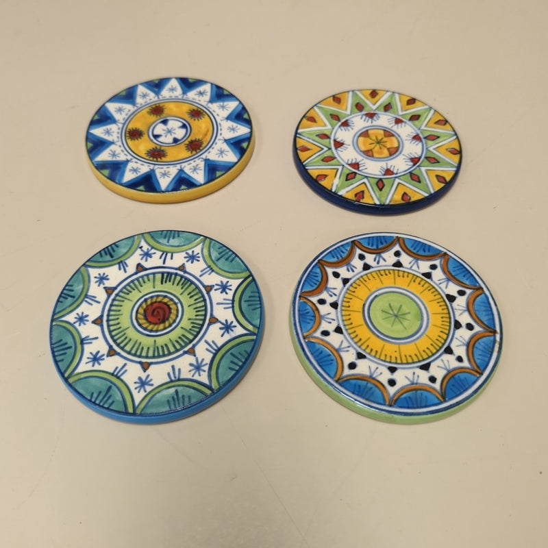 4 ROUND CERAMIC COASTERS
