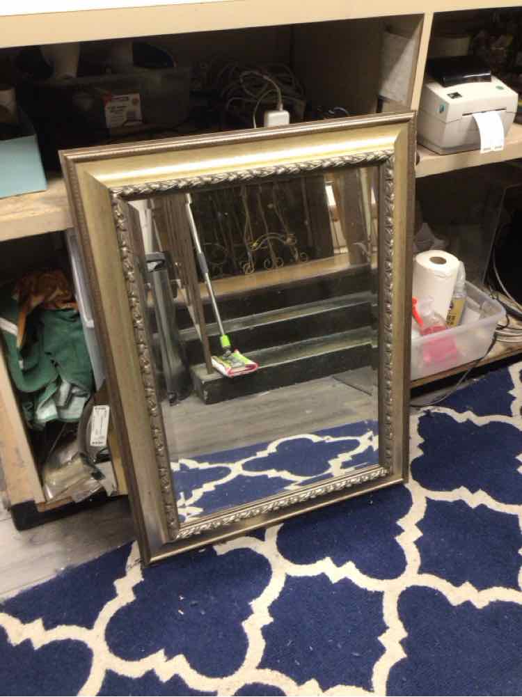 SILVER ORNATE FRAME MIRROR
