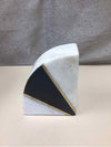 WHITE/BLACK/GOLD BOOK END