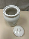 WHITE CERAMIC CONTAINER W/ LID