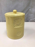YELLOW CERAMIC KITCHEN CANISTER