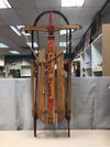 VTG RED METAL/WOOD SLEIGH