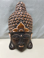 WOOD CARVED BUDDHA FACE