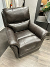 BROWN LEATHER ELECTRIC RECLINER