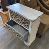 WHITE ORNATE W/MIRRORS 3 DRAWER DRESSER