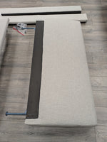 GRAY UPHOLSTERED BEDFRAME