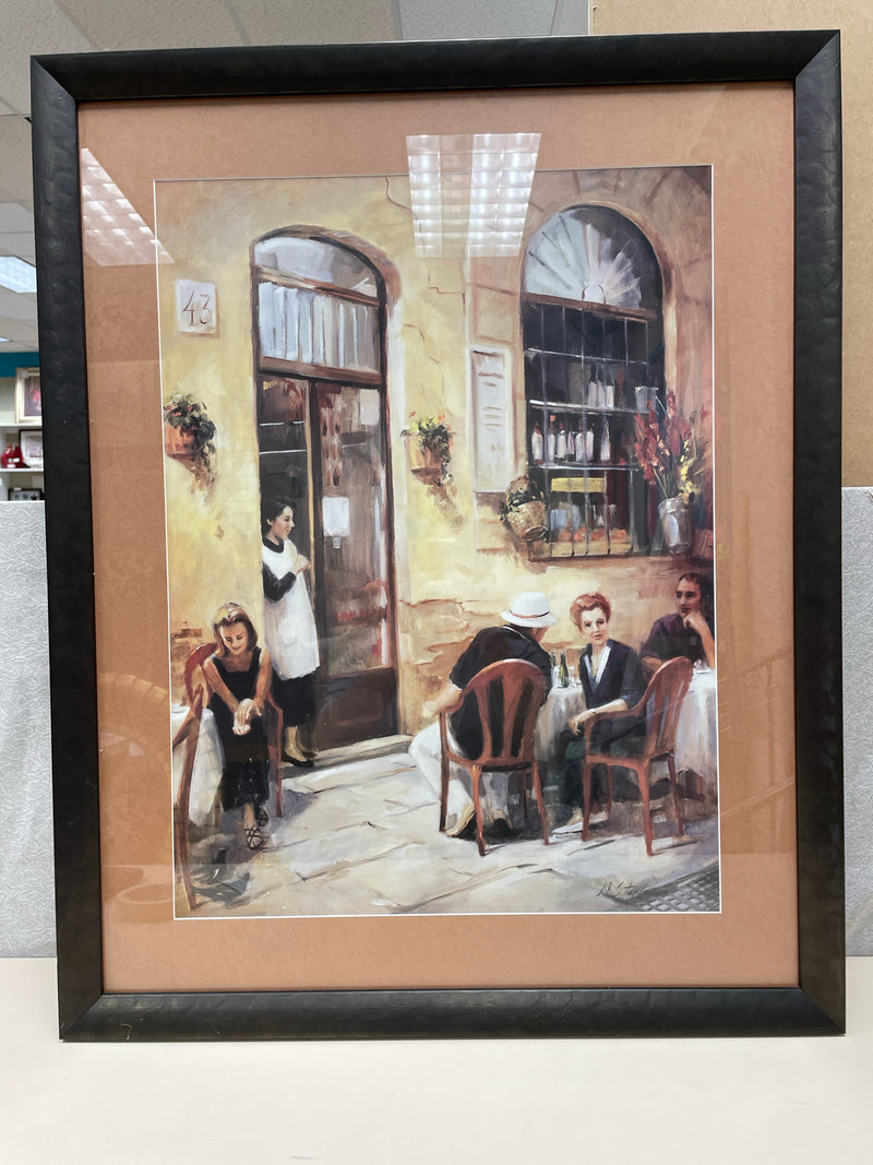 BLACK FRAME CAFE PAINTING