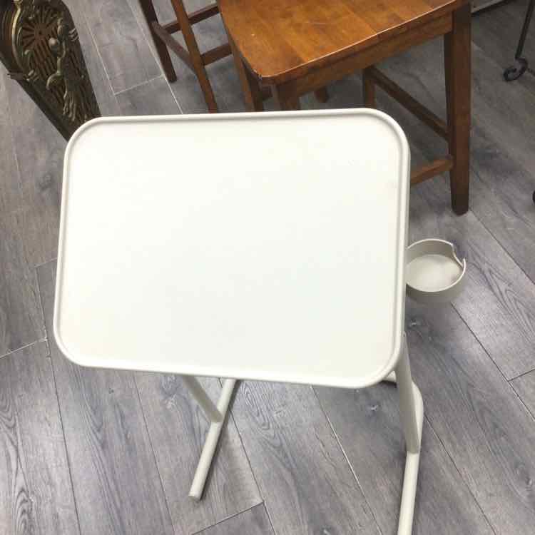 GREY METAL TRAY TABLE