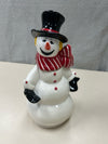 CERAMIC SNOWMAN LIDDED