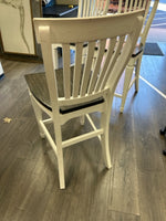 3 WHITE GREY WOOD STOOLS
