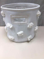 WHITE BIN W/PUFFBALLS