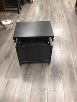 BLACK 2 DRAWER NIGHTSTAND