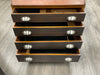 VINTAGE WOOD & GLASS CABINET