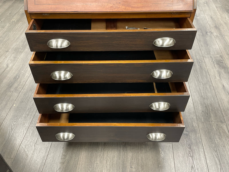 VINTAGE WOOD & GLASS CABINET