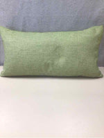 GREEN/TAN PILLOW W/BUTTON