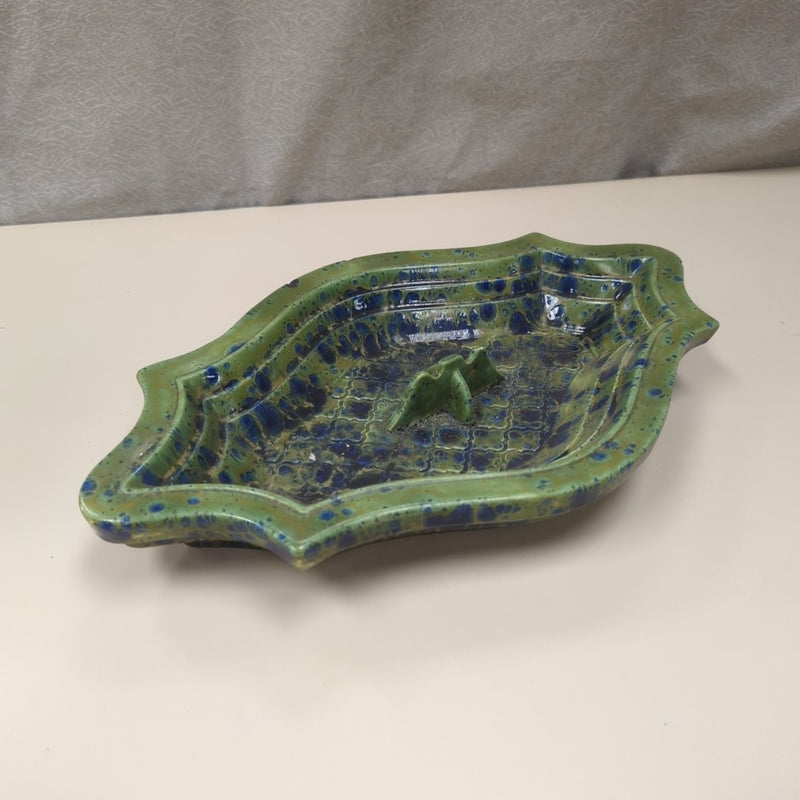 MCM GREEN/BLUE CERAMIC DISH