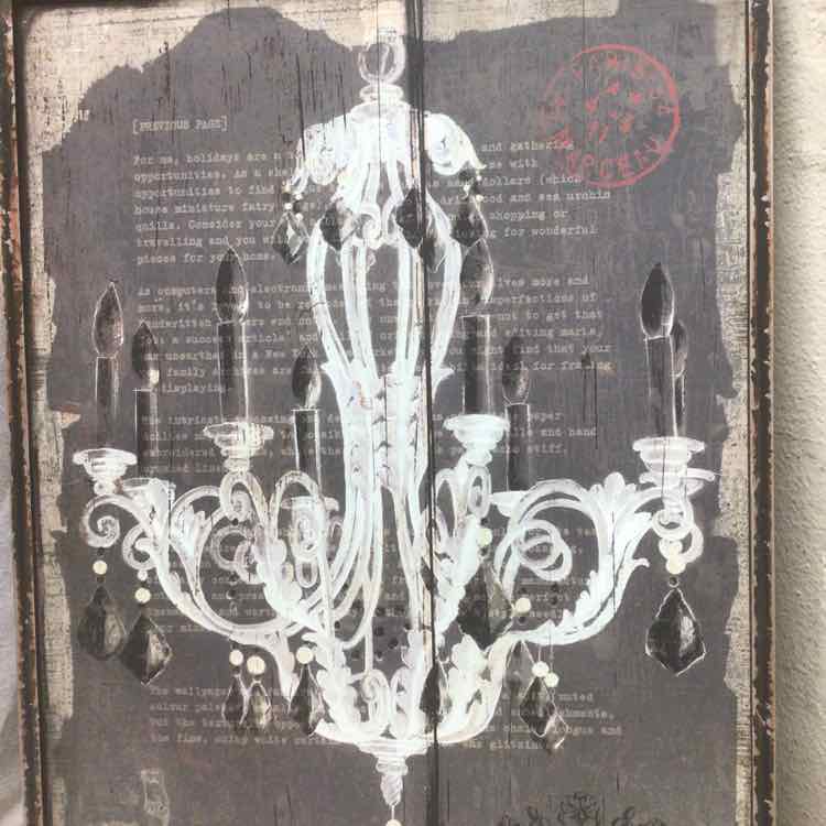 DISTRESSED CHANDELIER PIC