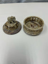 CARVED LIDDED ELEPHANT INCENSE JAR