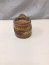 SMALL WOODEN POT W/LID